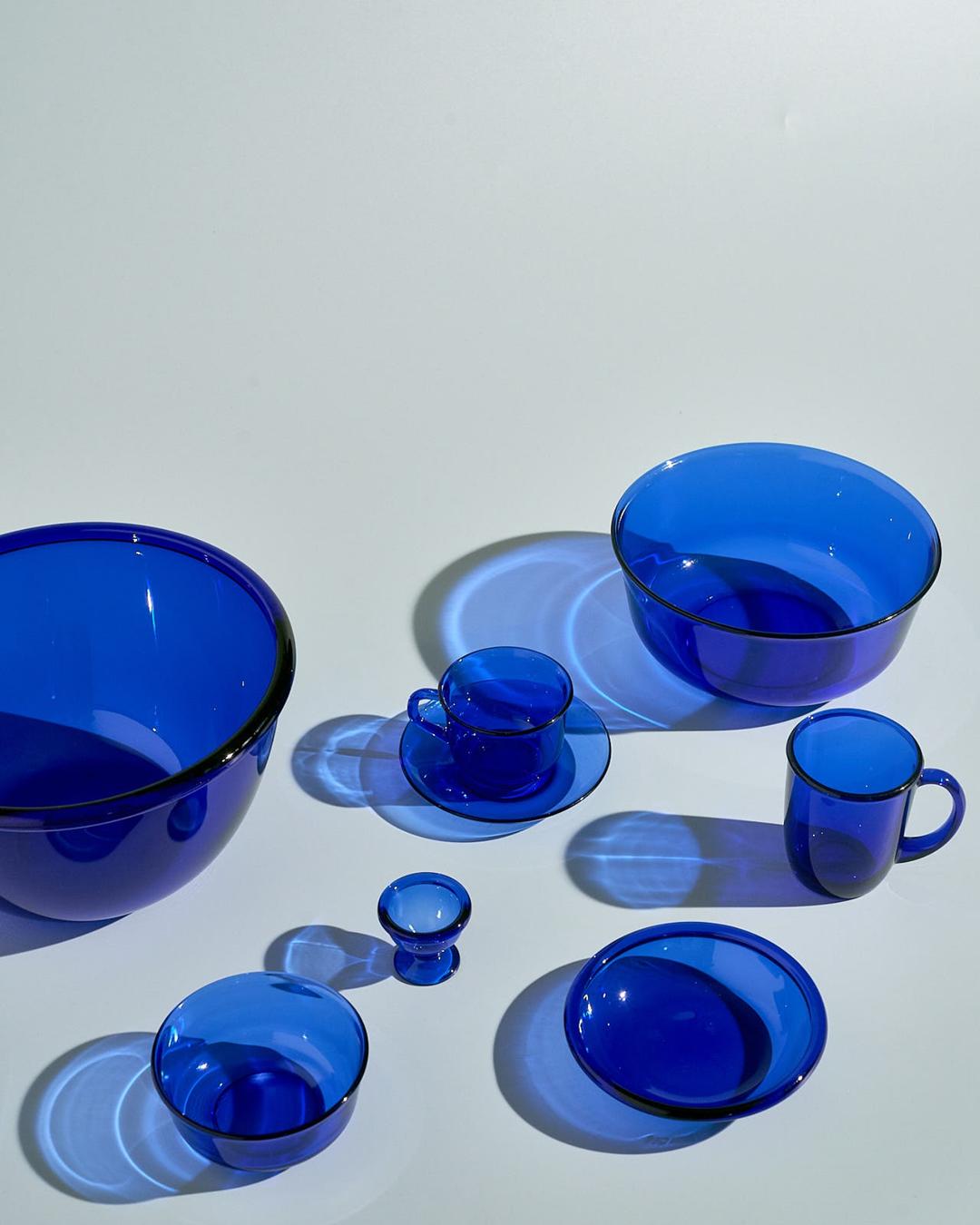 #4174 / Arcoroc Blue Glass -  Cup