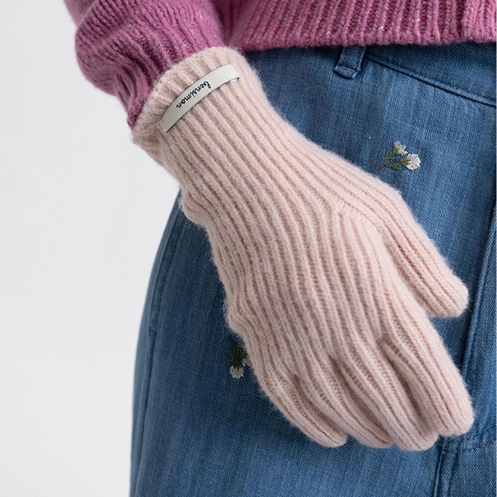 [22FW] FINGER HOLE GLOVES - PINK