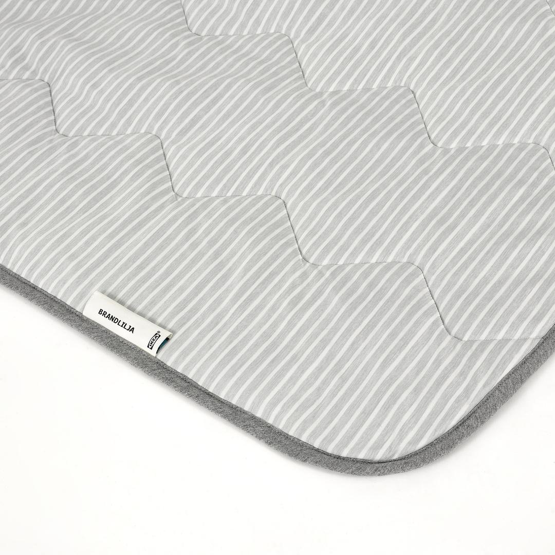 BRANDLILJA 브란들릴리아 이불, 시원함 - 그레이/스트라이프 150x200 cm