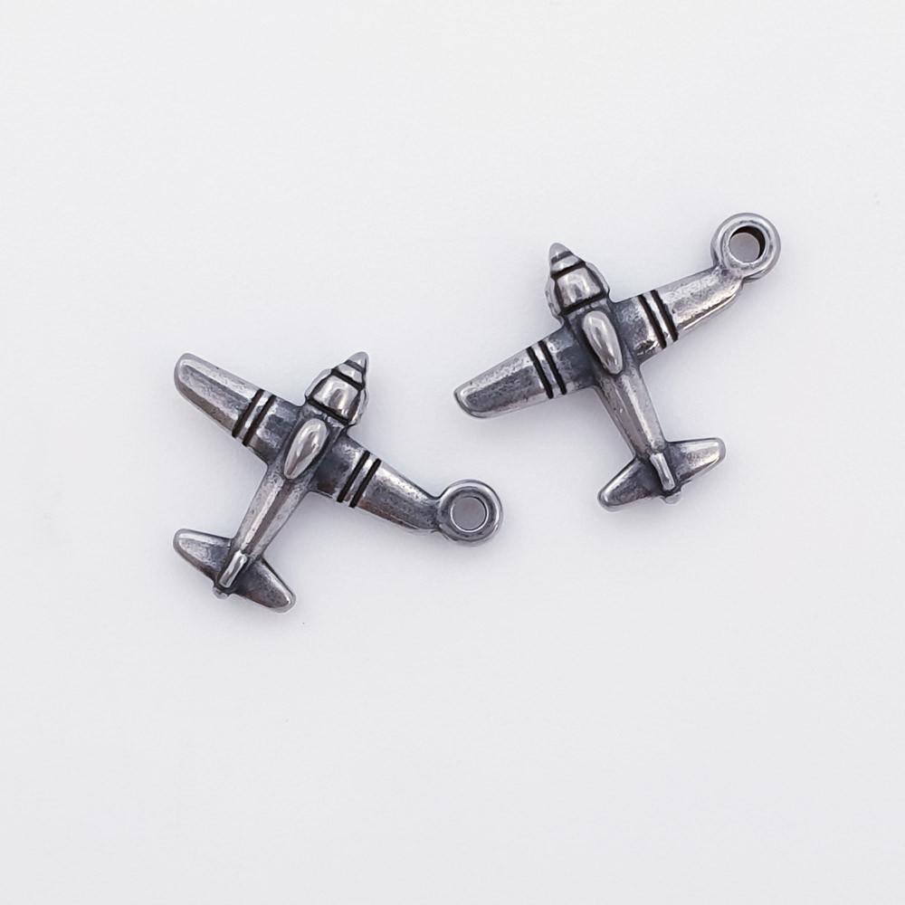 써지컬스틸 빈티지 비행기펜던트 써지컬펜던트