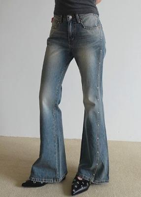stud bootcut jeans