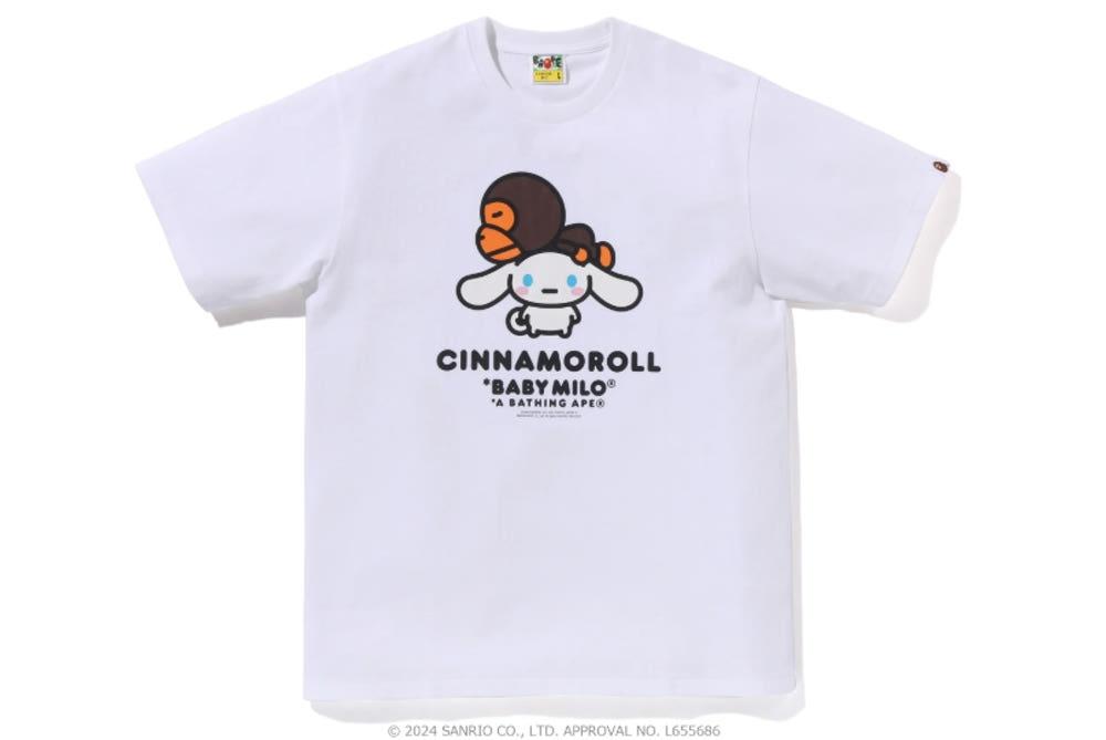 [베이프정품] 반팔티 베이프 산리오 콜라보 베이비 마일로 시나모롤 티 BABY MILO® X CINNAMOROLL - TEE