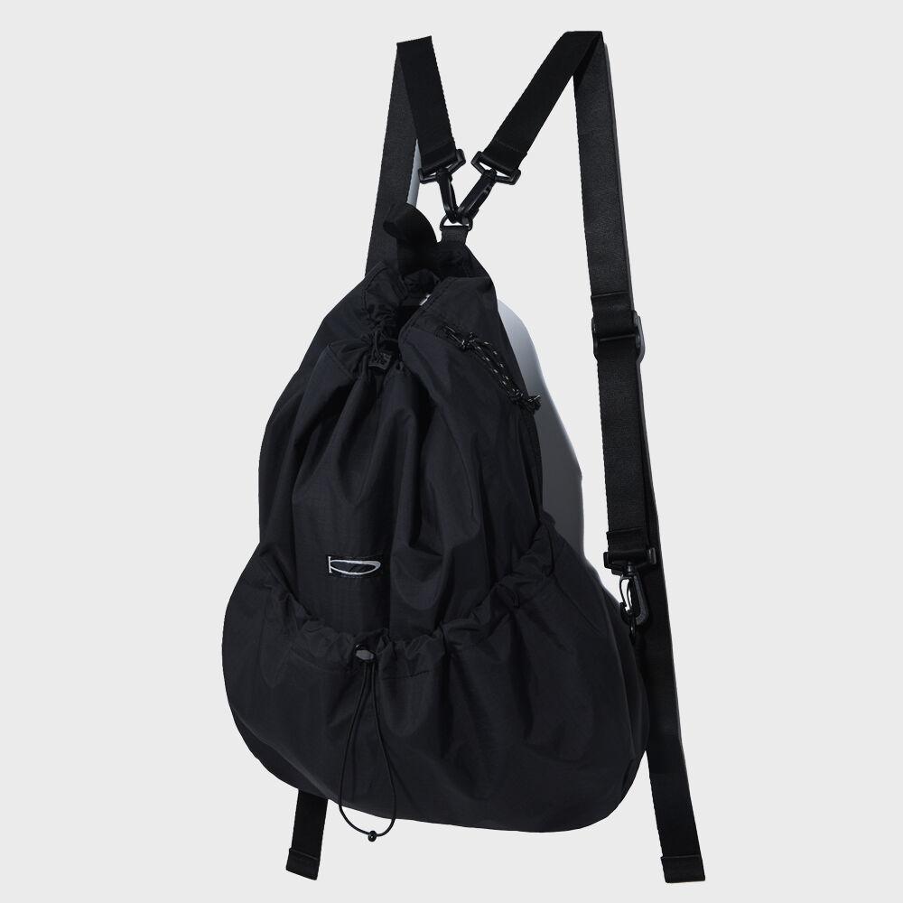 PHYPS DRAW STRING SLING BAG BLACK