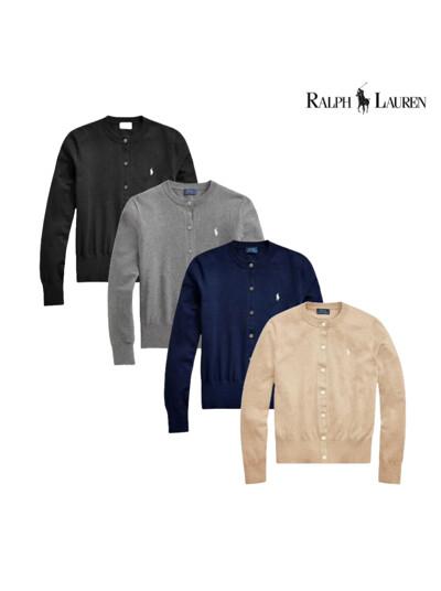 폴로 여성 피마 코튼 가디건