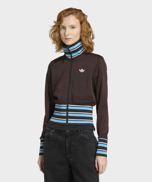 빈티지 하이 니트 리브 트랙탑 - 아우라커피 / KW2084