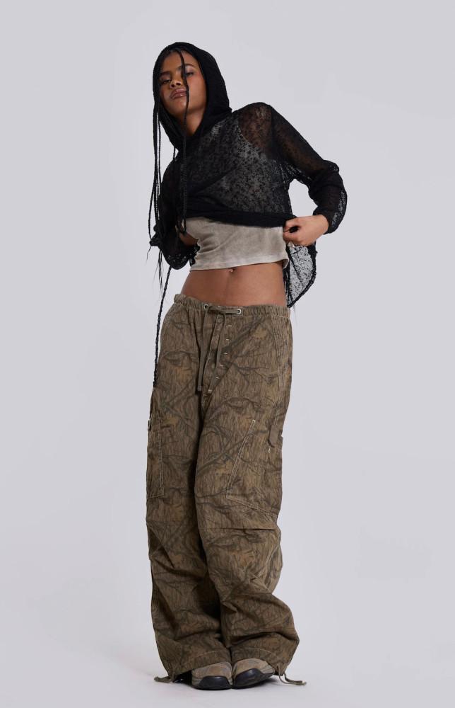 제이디드런던 포레스트 카모 파라슈트 팬츠 Jaded london Forest Camo Parachute Pants