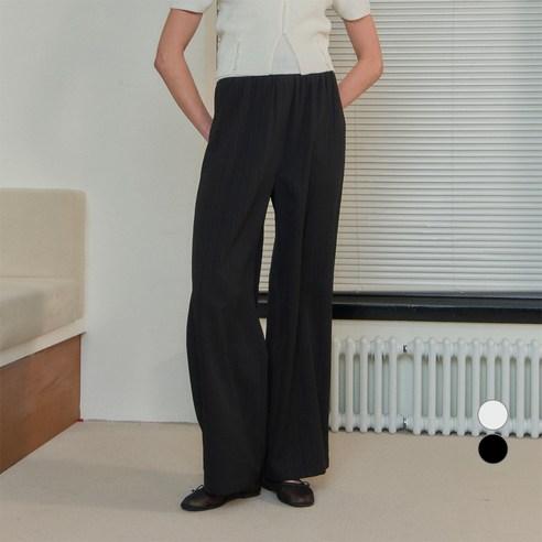 쥬시쥬디 여성용 주름 와이드 밴딩 롱 팬츠 JZPT326B