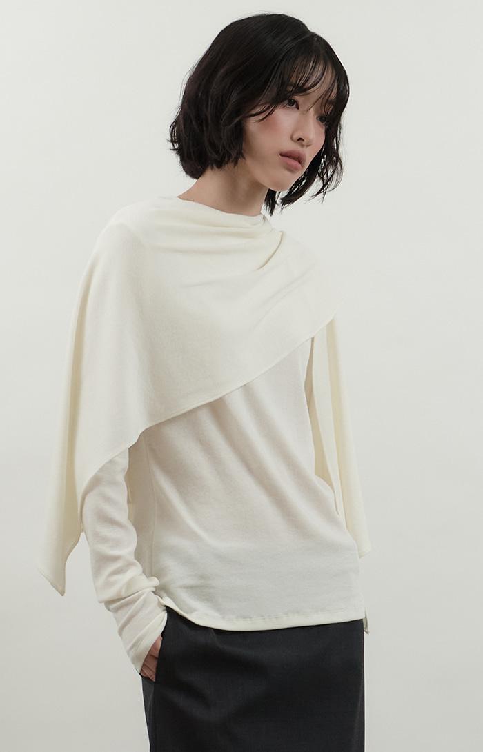 Wool-blend Jersey Scarf_Ivory