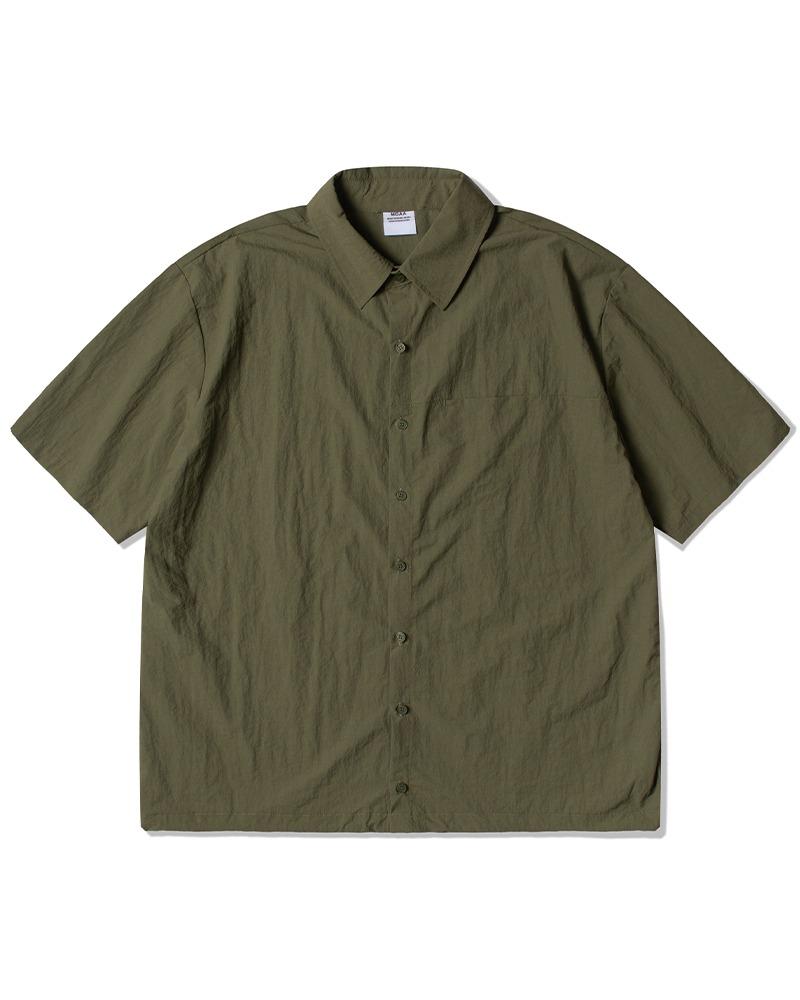 유틸리티 나일론 오버핏 셔츠 (KHAKI)