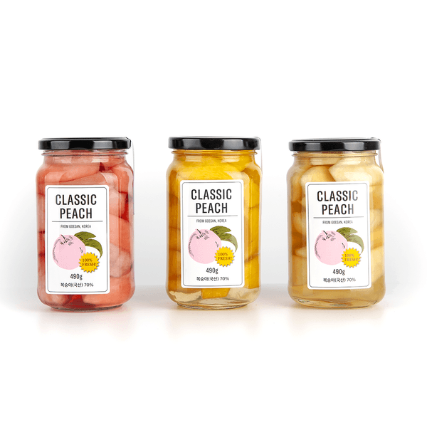 복숭아 병조림 황도 백도 핑크백도 [원산지:국산(충청북도 괴산군) 등]