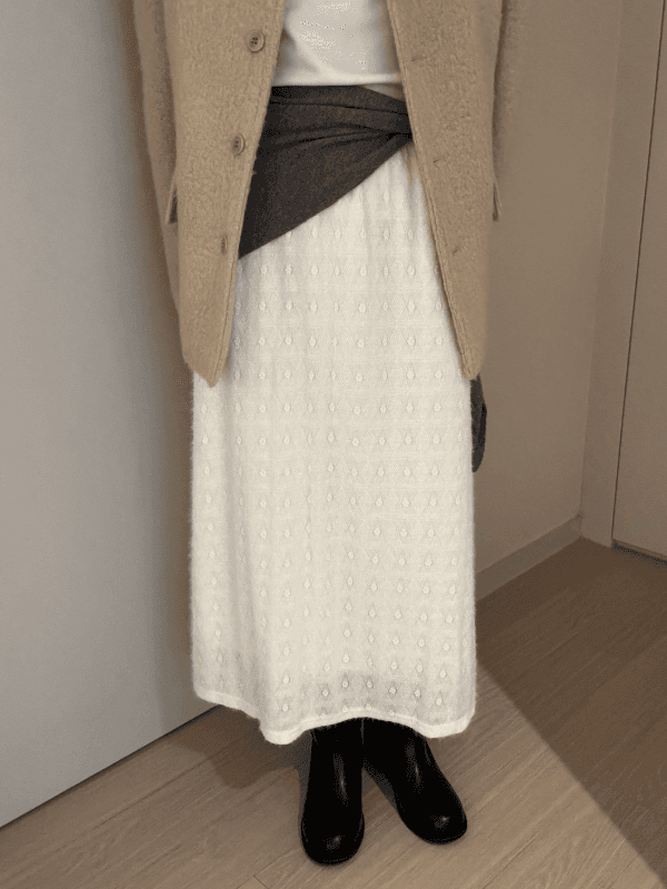 마젤 레이스 롱스커트