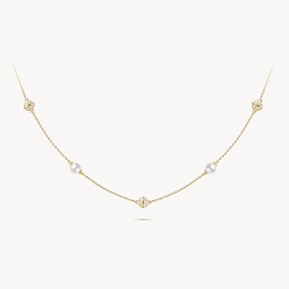 롤라로즈 Heliocentric 큐빅체인 진주목걸이 LR50904