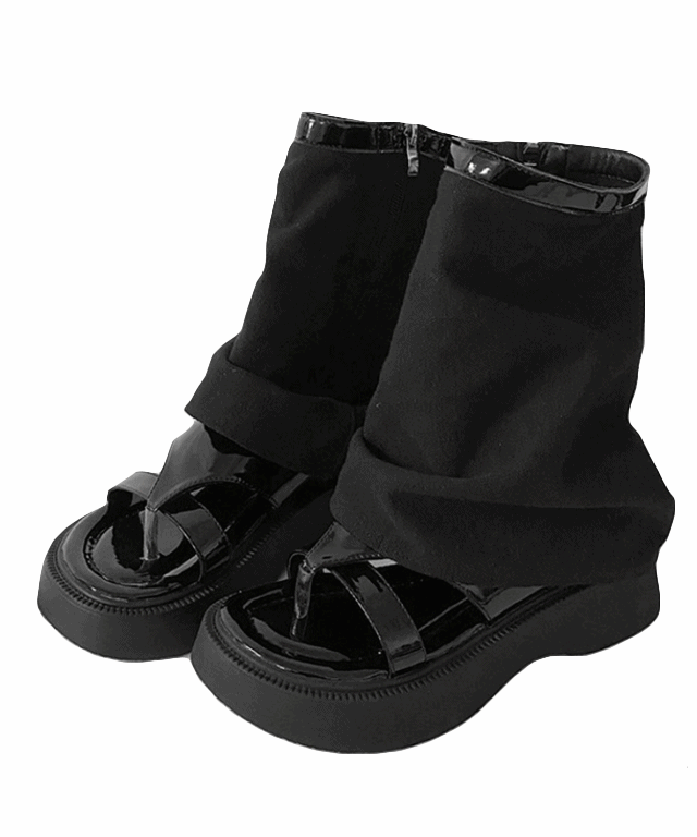 [유니크/y2k] 레그워머 플랫폼 통굽 쪼리 샌들