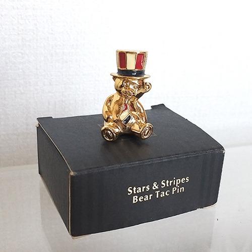 avon stars & stripes bear tac pin