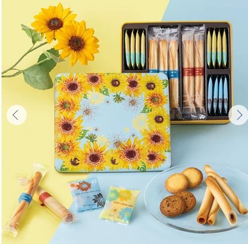 요쿠모쿠 여름의 선물 시가르 롤 쿠키 틴 케이스 4 종 쿠키 세트 (26개입)