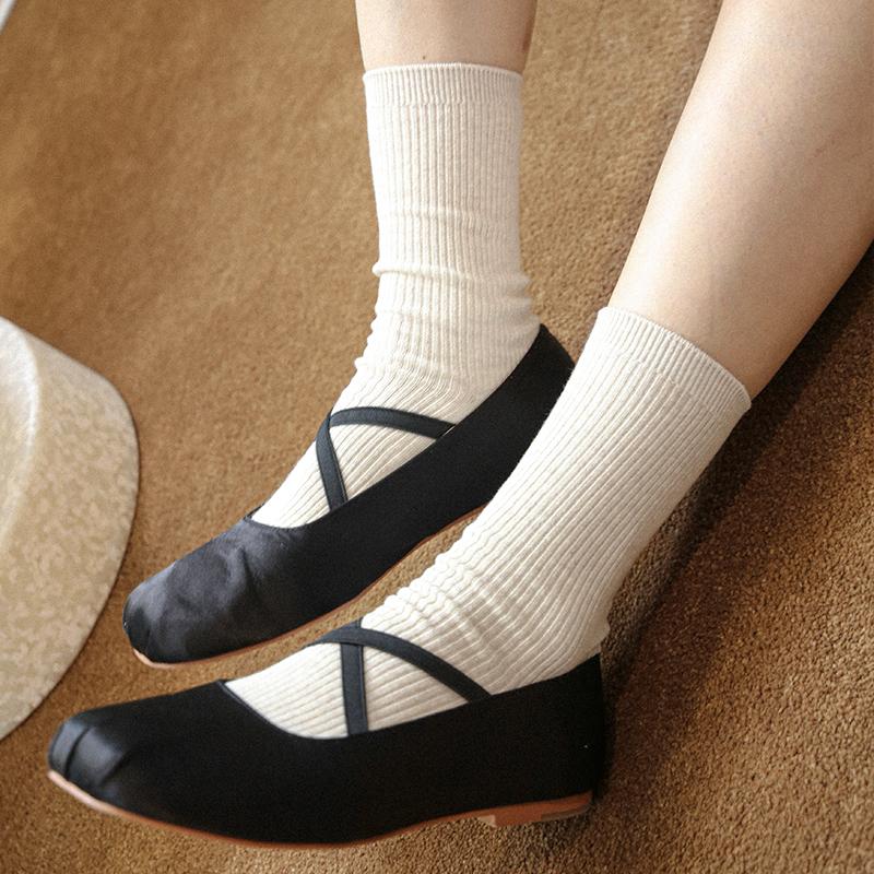 [FCS]국내산 면양말 11종 트레디한 컬러 립 크루삭스 Unisex 골지 장목양말 5켤레