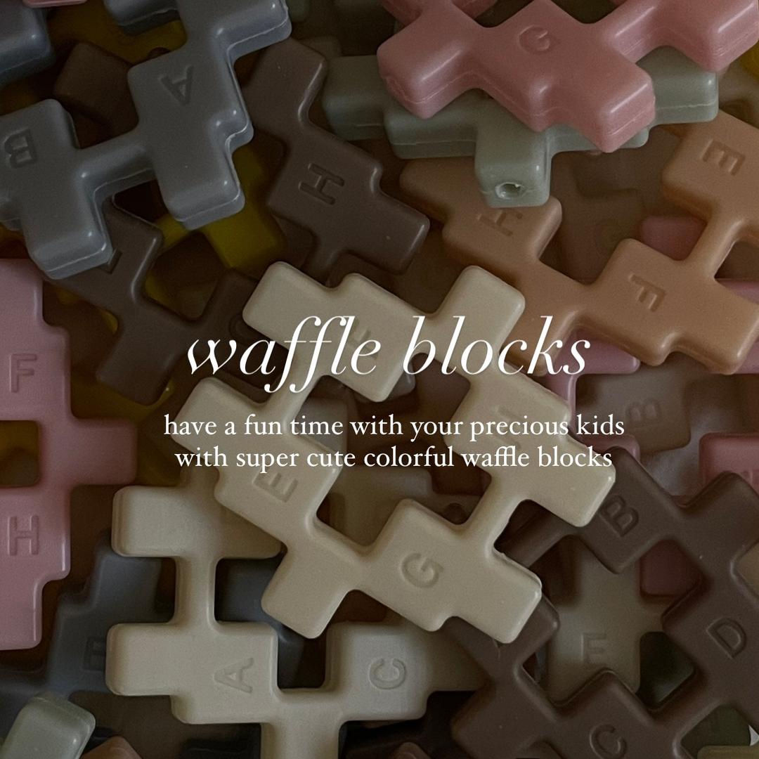 와플블럭 유아 어린이집 리틀숑 214P 사각 십자 블록 놀이