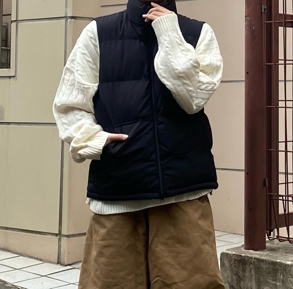 투웨이하이넥데일리패딩조끼 남자패딩조끼 일본여행코디 시밀러룩 레이어드 숏기장