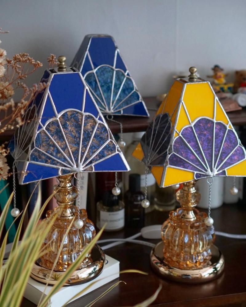 스테인드글라스 쉘 램프 조개 조명