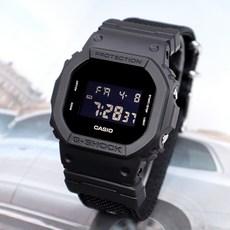 카시오 지샥 매트 올블랙 코듀라 패브릭 소재 남성 아웃도어시계 DW-5600BBN-1