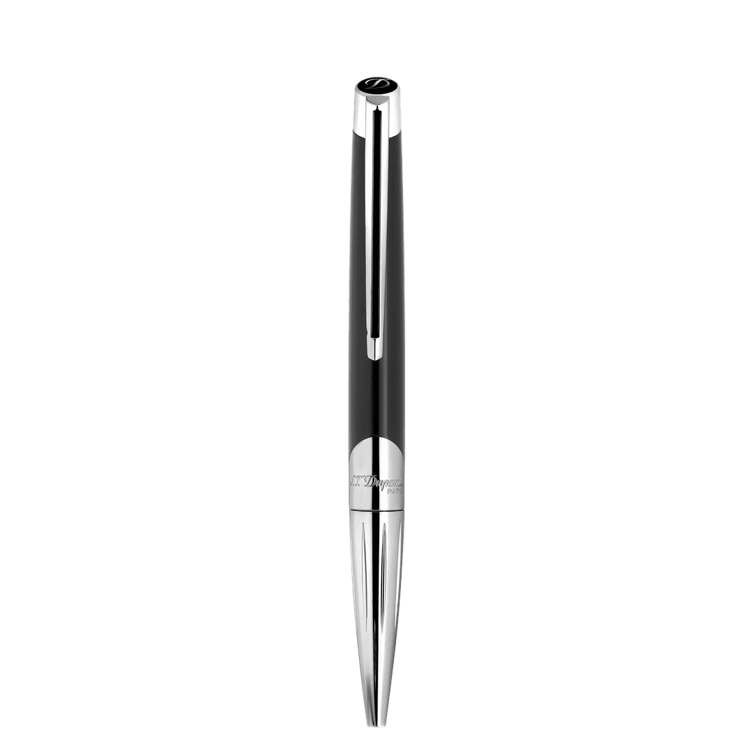SILVER AND BLACK BALLPOINT PEN – Luxury writing instruments | S.T. Dupont