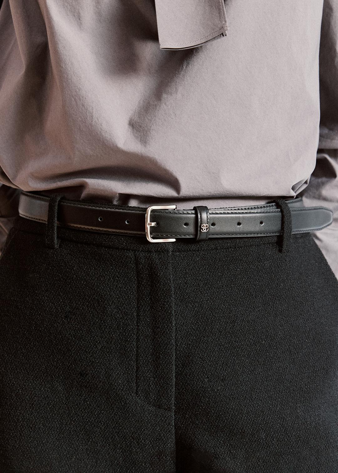 SIE 모노그램 레더 벨트