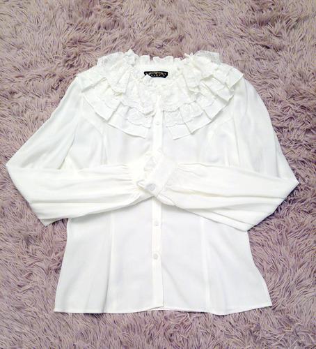 ★라운드 프릴 레이스 블라우스★