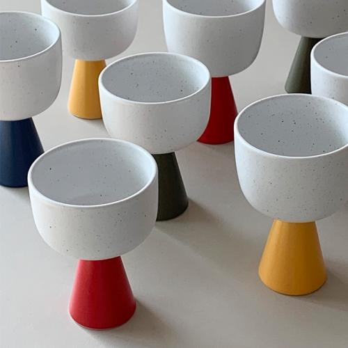 머쉬룸 도자기 잔 2 size 4 color