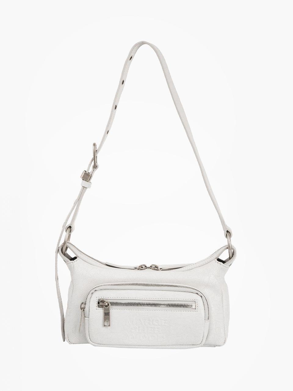 OUTPOCKET HOBO MINI_off white cracked