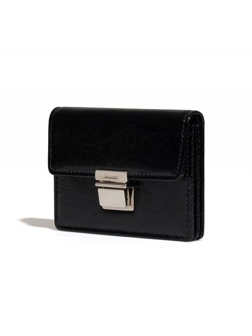 CRINKLE PUSH ACCORDION POCKET - BLACK