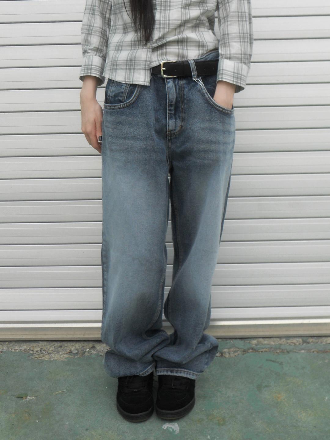 brush denim pants