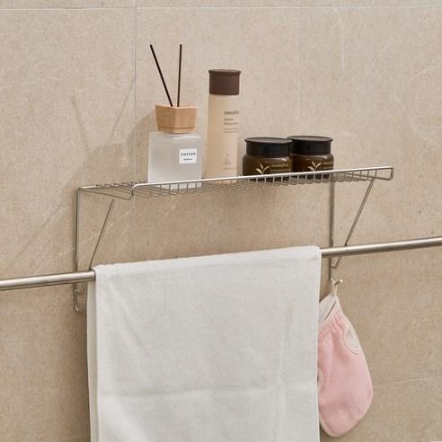 에이치제이 무타공 수건걸이 선반 거치대 (소)