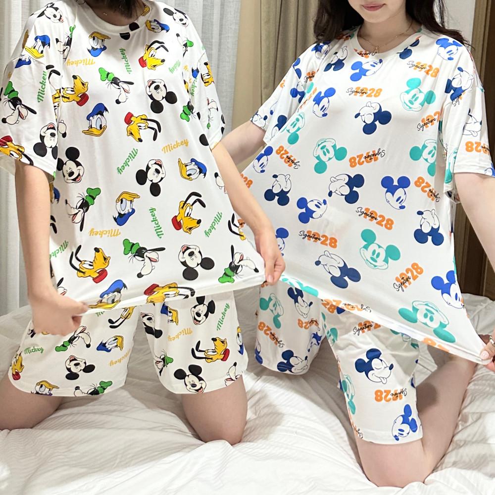[빅사이즈/미친 시원함] 미키 쿨링 스판 잠옷 : 미드민