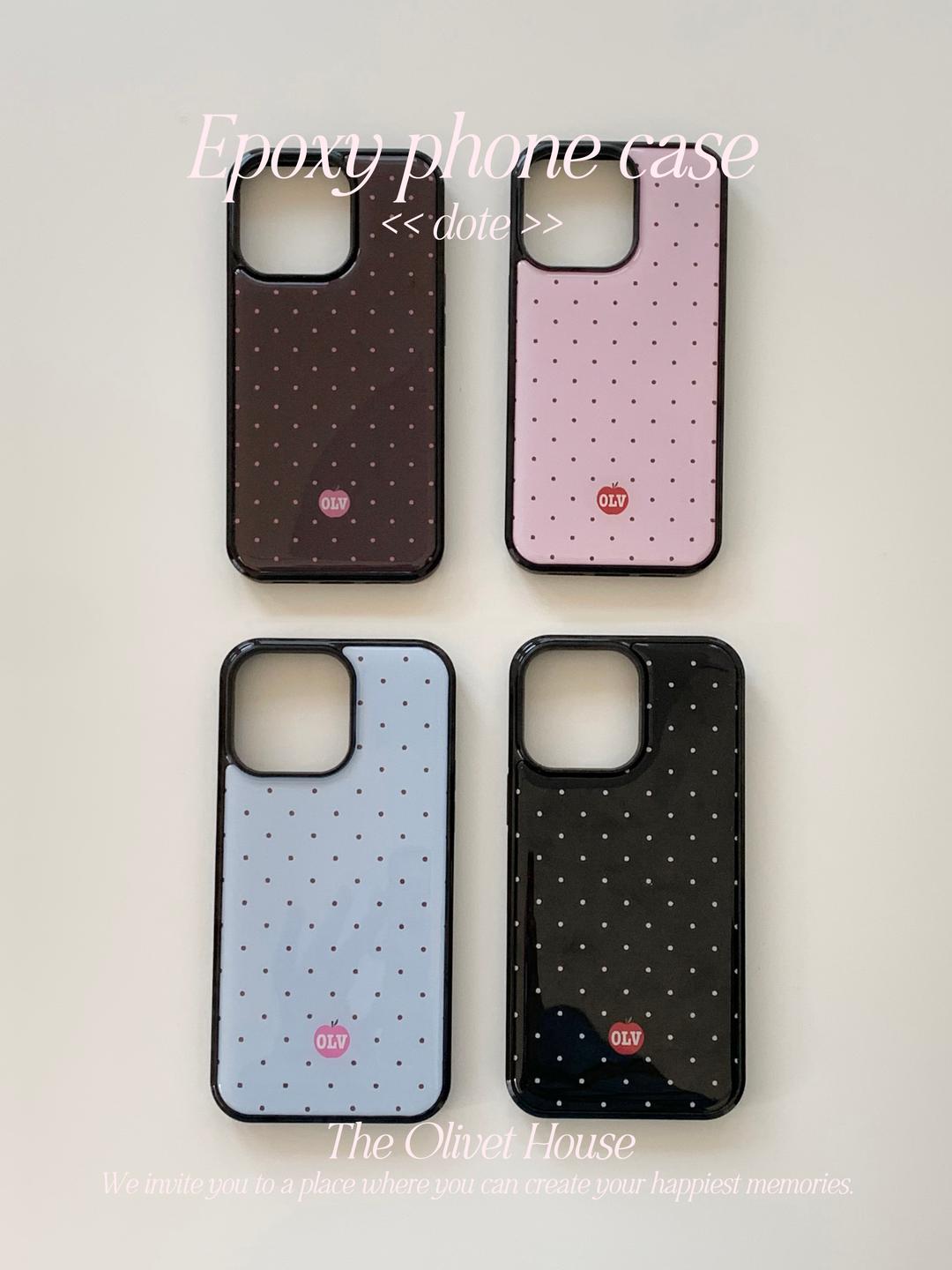 dote pattern epoxy case (4 colors)