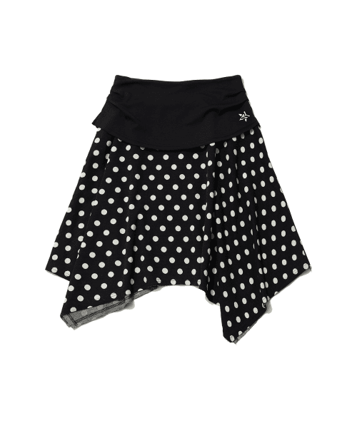 DOT SYMBOL UNBALANCED SKIRT