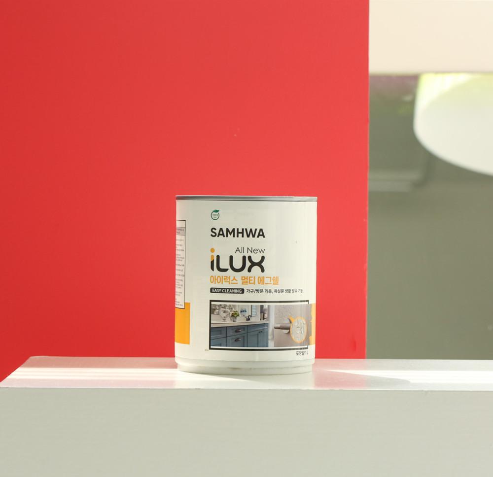 삼화페인트 주방 싱크대페인트 아이럭스 멀티에그쉘 친환경 수성 에그쉘광 저광 페인트 화이트 1L