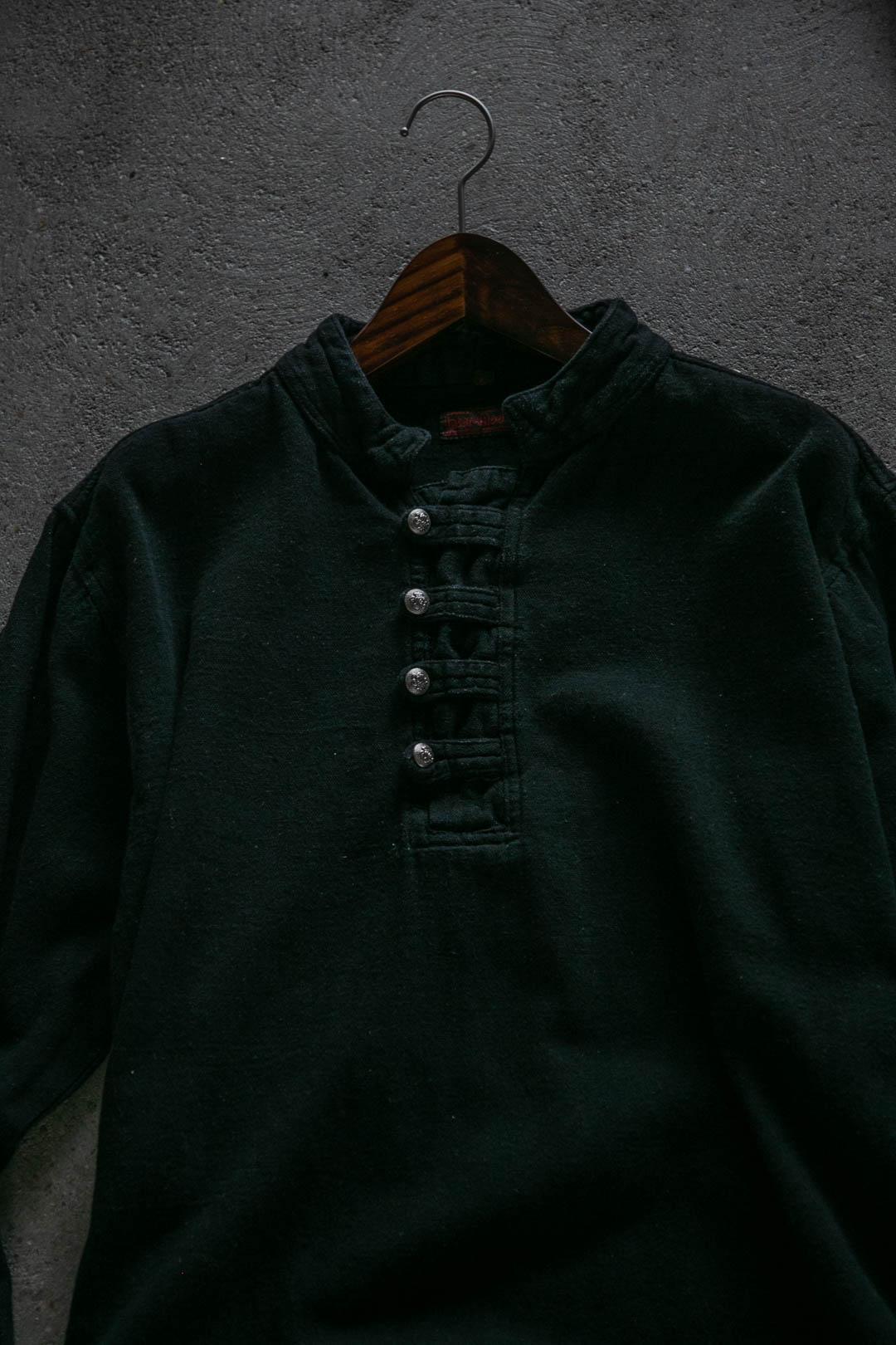 Antique Pendant Henley Neck Western Shirt 00098