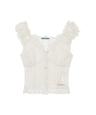 Frill Shirring Sleeveless [Flower]