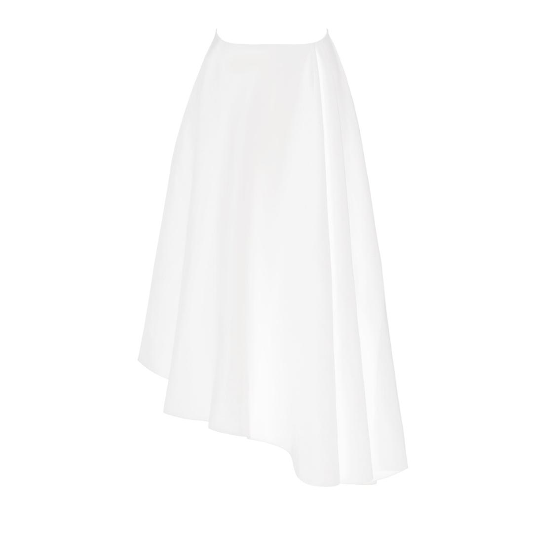 Audrey Unbalance Wave Skirt  - WHITE