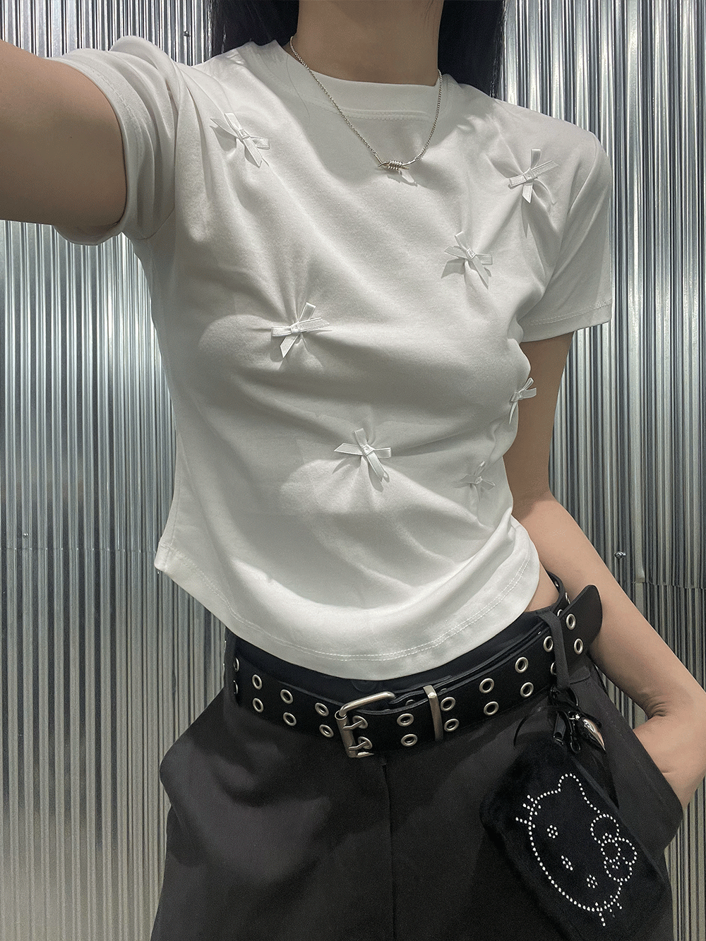 LOUND LINE RIBBON SHORT TOP