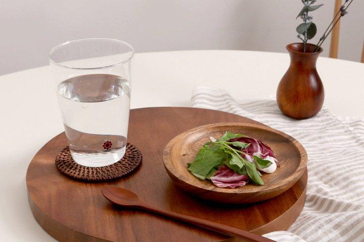 아카시아 원목 우드 원형도마 30cm