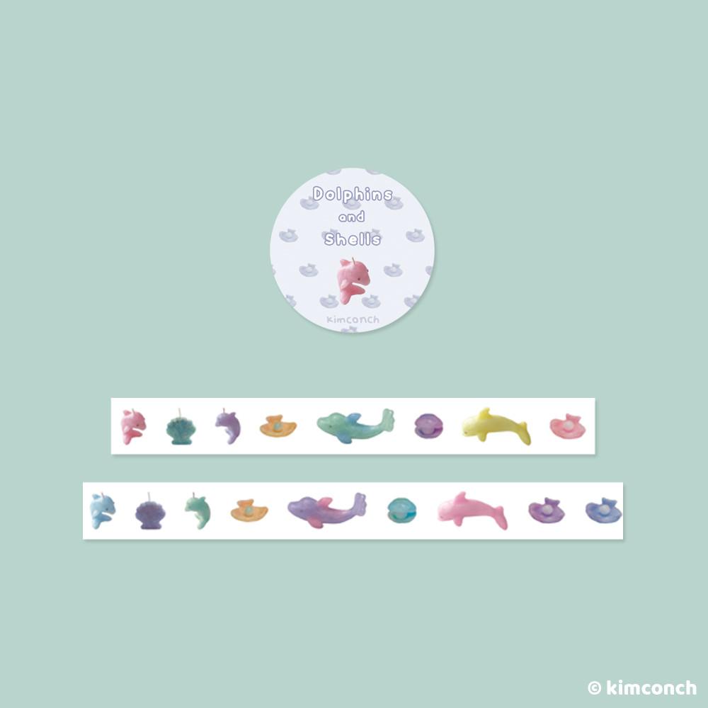 [김콘치] 돌고래와 조개들 마스킹테이프