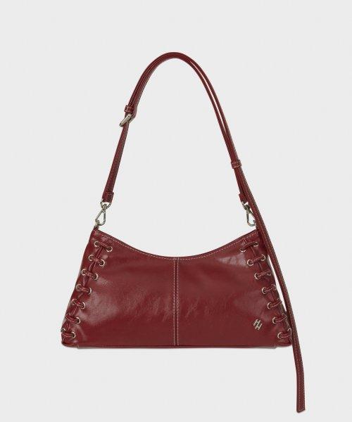 EYELET-DETAIL BAG / RED