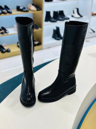 이런 상품 어때요? 세라 여성 소가죽 데일리 캐주얼 청키 롱부츠 통부츠 A22L601 블랙 4CM