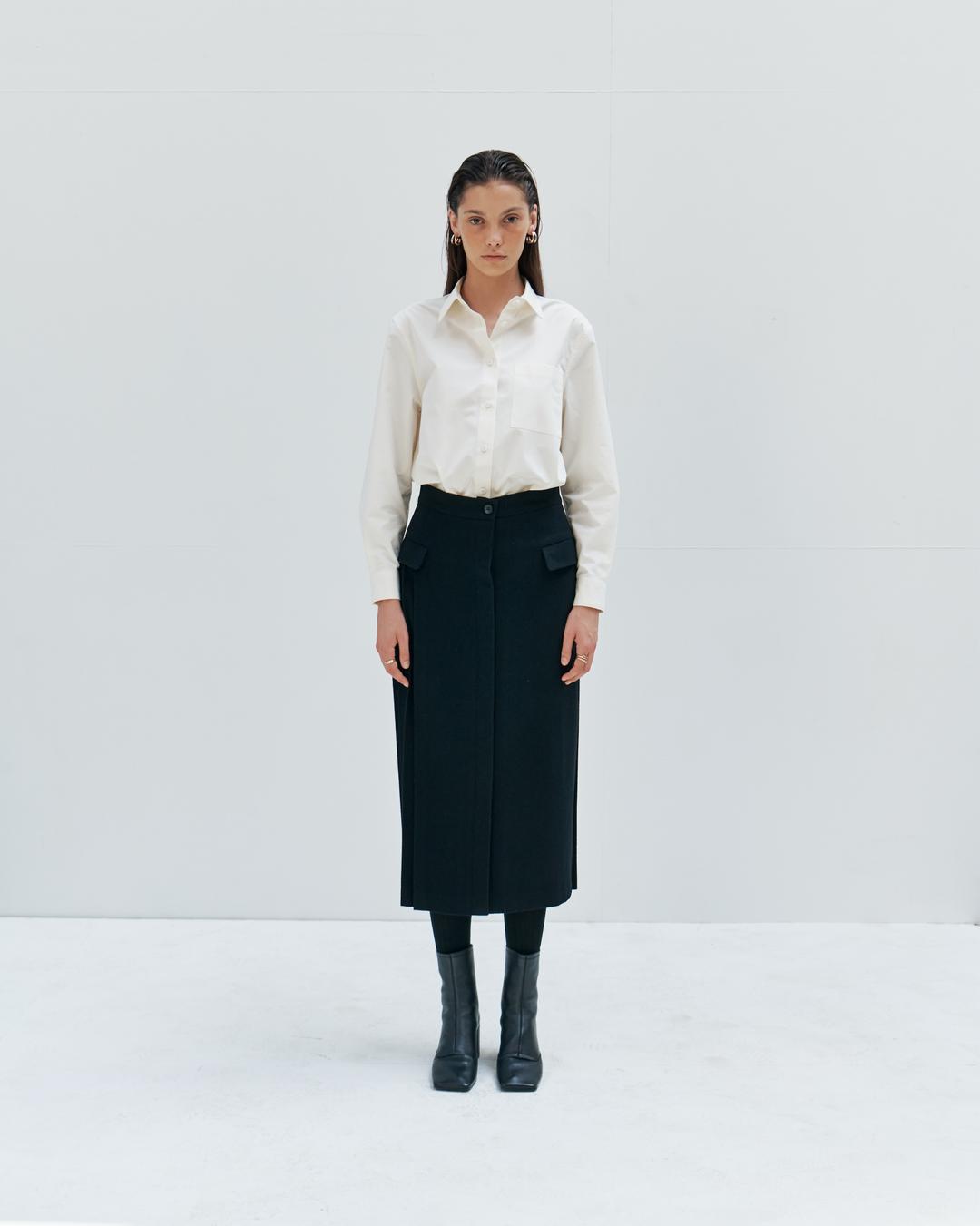 1/6 pleated long skirt