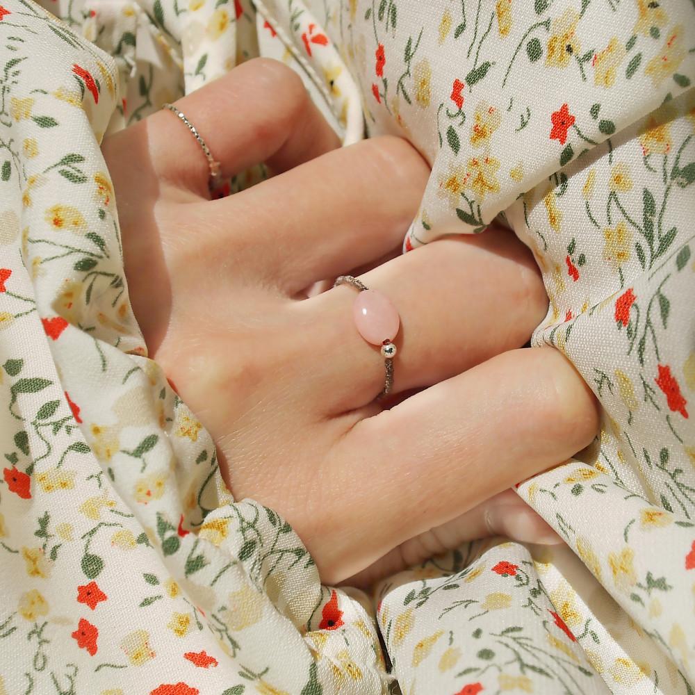 CCNMADE 에그링 원석 실 반지 EGG RING