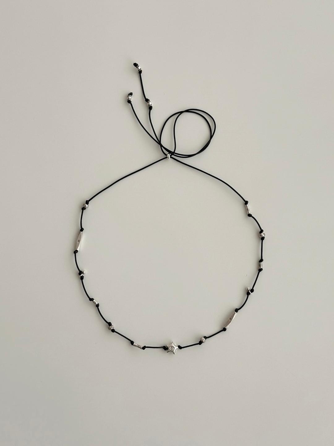 KAREN SILVER ROPE NECKLACE