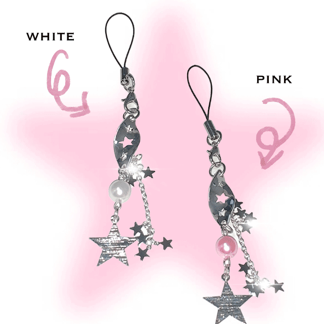 y2k 별 레이어드 체인 키링 / 키치 무드 열쇠고리 가방 휴대폰 줄 핸드폰고리