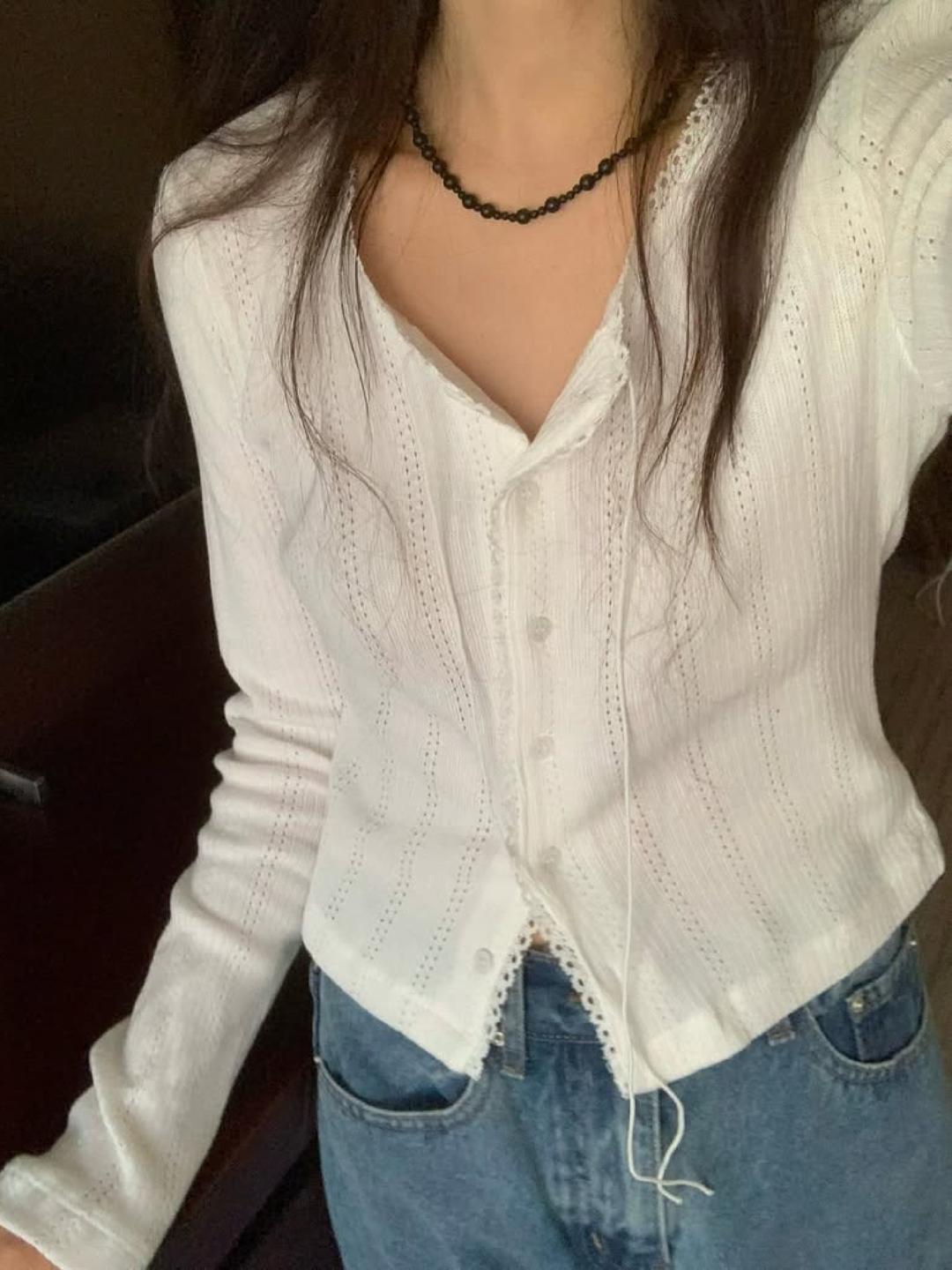 Iilet lace button cardigan(3 color)