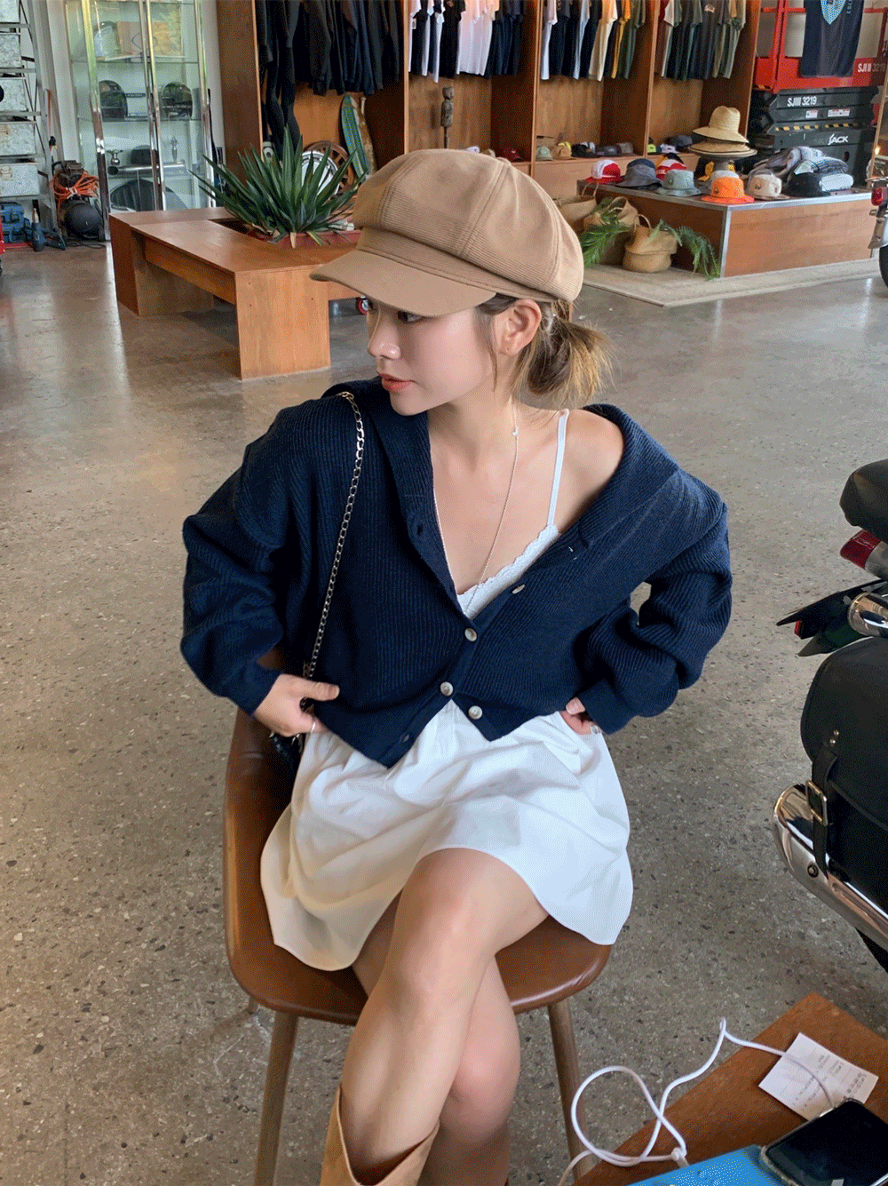 [모델강추] 세일러 카라 크롭 가디건 (4color)